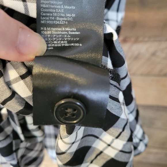Divided by H&M women's black and white gingham plaid dress size small - Picture 8 of 11